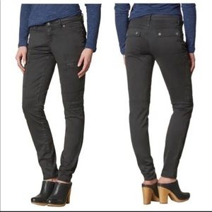 Prana Size 8 Louisa Skinny Leg Cargo Pants Organic Cotton Charcoal Gray Hiking